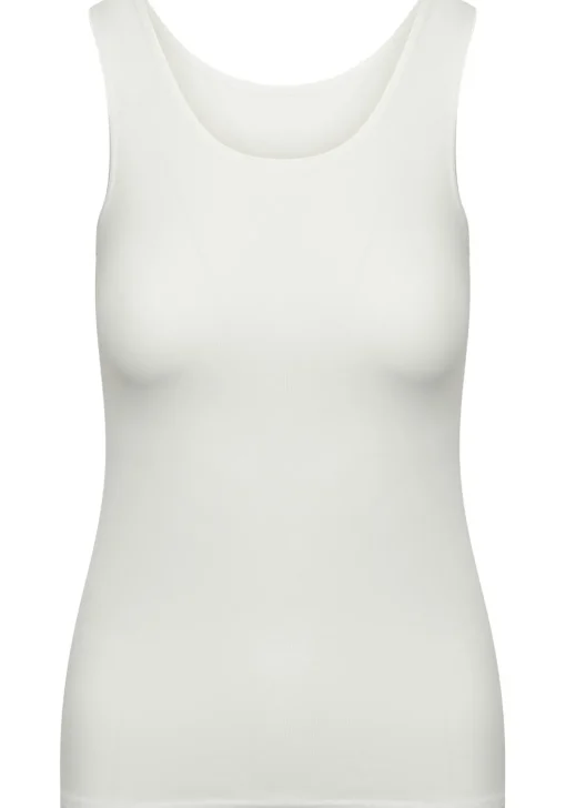 RJ Bodywear Pure Color dames top (1-pack), hemdje met brede banden, wit