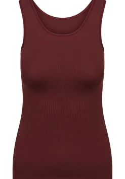 RJ Bodywear Pure Color dames top (1-pack), hemdje met brede banden, port