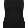 RJ Bodywear Pure Color dames top (1-pack), hemdje met brede banden, zwart