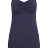RJ Bodywear Pure Color dames jurk (1-pack), onderjurk met verstelbare bandjes, donkerblauw