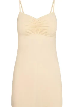 RJ Bodywear Pure Color dames jurk (1-pack), onderjurk met verstelbare bandjes, huid