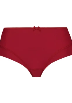 RJ Bodywear Pure Color dames midi brief, donkerrood