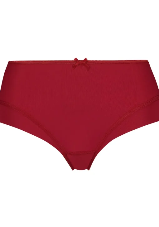RJ Bodywear Pure Color dames midi brief, donkerrood