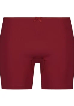 RJ Bodywear Pure Color dames extra lange pijp short, donkerrood