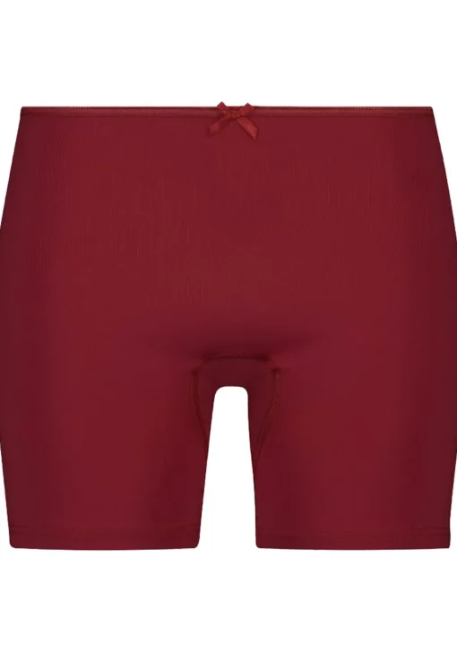 RJ Bodywear Pure Color dames extra lange pijp short, donkerrood