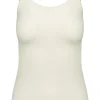 RJ Bodywear Pure Color dames spaghetti top (1-pack), hemdje met smalle verstelbare bandjes, ivoor