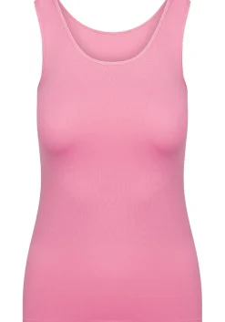 RJ Bodywear Pure Color dames top (1-pack), hemdje met brede banden, felroze