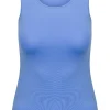 RJ Bodywear Pure Color dames top (1-pack), hemdje met brede banden, hemelsblauw