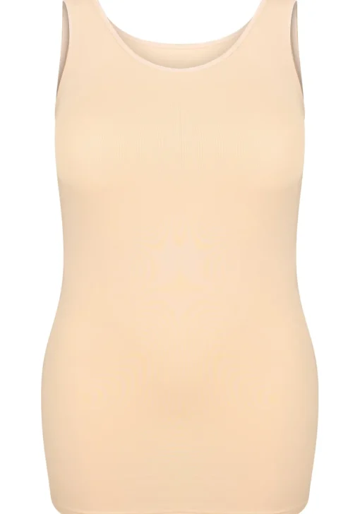 RJ Bodywear Pure Color dames top (1-pack), hemdje met brede banden, huidskleur