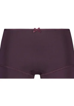 RJ Bodywear Pure Color dames short, aubergine