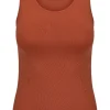 RJ Bodywear Pure Color dames hemd (1-pack), cognac