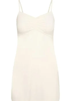 RJ Bodywear Pure Color dames jurk (1-pack), onderjurk met verstelbare bandjes, ivoor