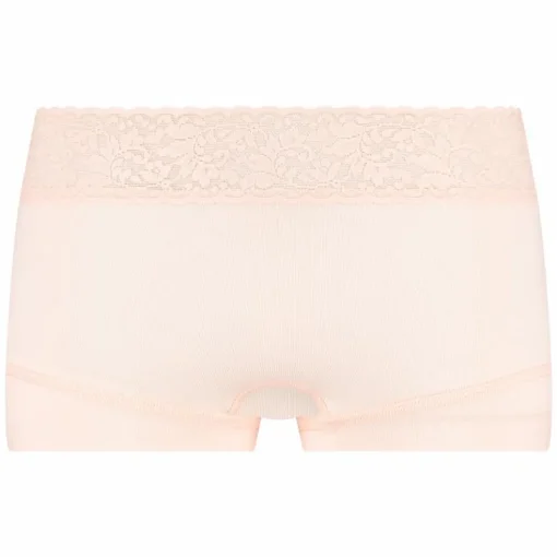 RJ Bodywear Pure Color dames kant short (1-pack), perzik