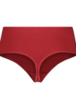 RJ Bodywear Pure Color dames maxi string, donkerrood