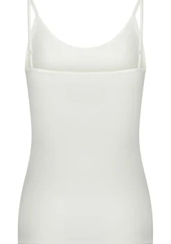 RJ Bodywear Pure Color dames spaghetti top (1-pack), hemdje met smalle verstelbare bandjes, wit