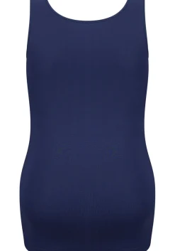 RJ Bodywear Pure Color dames top (1-pack), hemdje met brede banden, donkerblauw