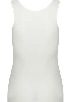 RJ Bodywear Pure Color dames top (1-pack), hemdje met brede banden, wit