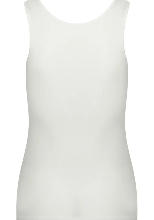 RJ Bodywear Pure Color dames top (1-pack), hemdje met brede banden, wit