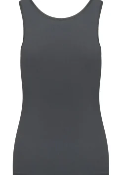 RJ Bodywear Pure Color dames top (1-pack), hemdje met brede banden, grijs
