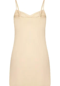 RJ Bodywear Pure Color dames jurk (1-pack), onderjurk met verstelbare bandjes, huid