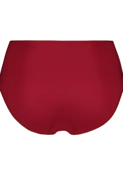 RJ Bodywear Pure Color dames midi brief, donkerrood