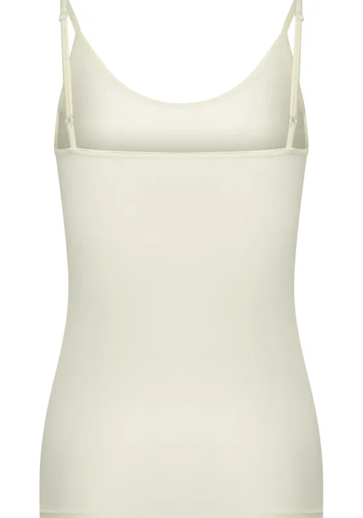RJ Bodywear Pure Color dames spaghetti top (1-pack), hemdje met smalle verstelbare bandjes, ivoor