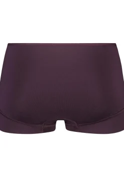 RJ Bodywear Pure Color dames short, aubergine