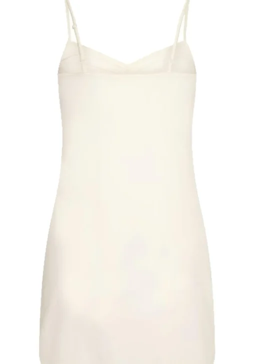 RJ Bodywear Pure Color dames jurk (1-pack), onderjurk met verstelbare bandjes, ivoor