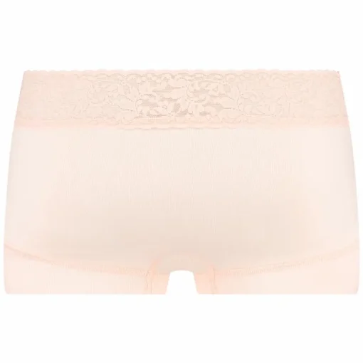 RJ Bodywear Pure Color dames kant short (1-pack), perzik
