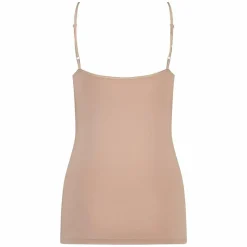 RJ Bodywear Pure Color dames spaghetti top (1-pack), lichtbruin