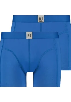 RJ Bodywear Pure Color Jort boxer (2-pack), heren boxer lang, kobaltblauw
