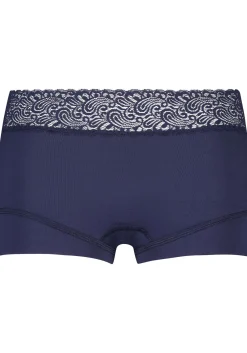 RJ Bodywear Pure Color Kant dames short, donkerblauw