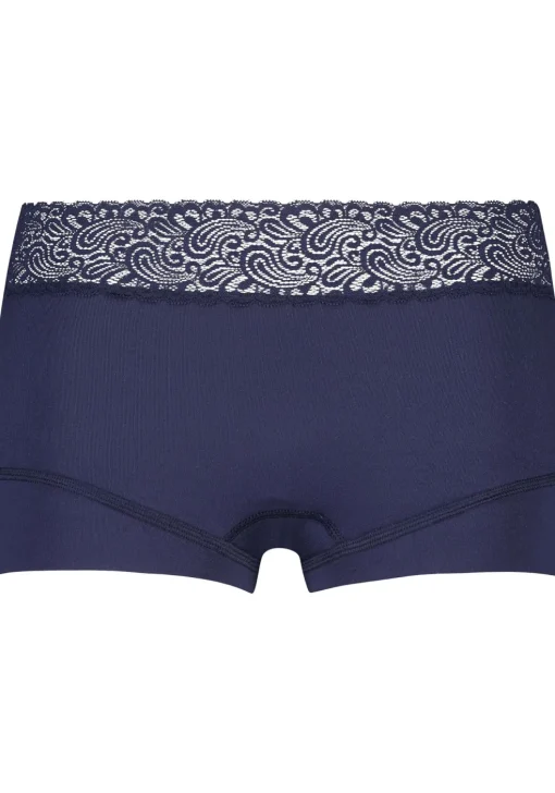 RJ Bodywear Pure Color Kant dames short, donkerblauw