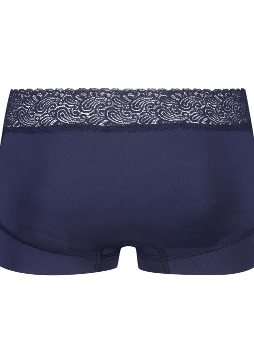 RJ Bodywear Pure Color Kant dames short, donkerblauw