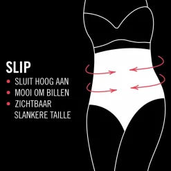 RJ Bodywear Pure Color Shape dames shape slip (1-pack), zwart