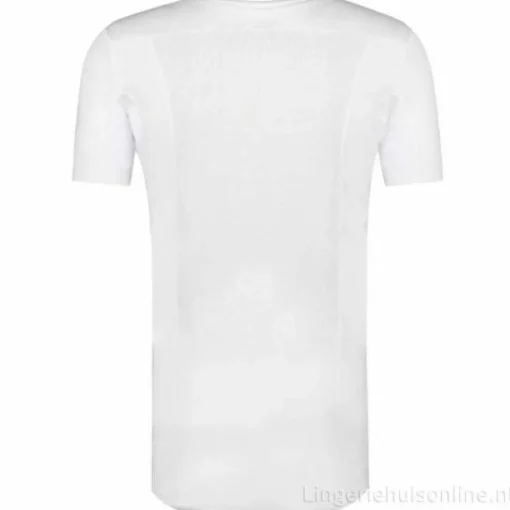 RJ Bodywear Sweatproof T-shirt (1-pack), heren T-shirt met anti zweet oksels en rug, V-hals, wit