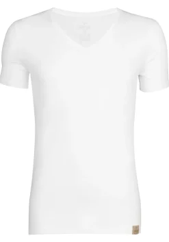 RJ Bodywear The Good Life Madrid T-shirt (2-pack), heren T-shirt diepe V-hals, wit