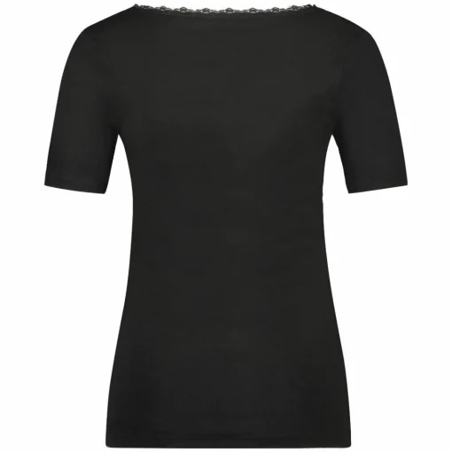 RJ Bodywear Thermo dames T-shirt kant (1-pack), zwart