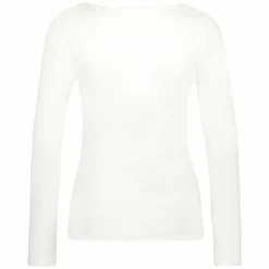 RJ Bodywear Thermo dames shirt lange mouw met kant (1-pack), wolwit