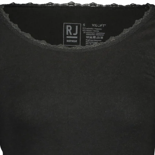 RJ Bodywear Thermo dames T-shirt kant (1-pack), zwart