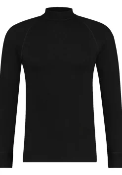 RJ Bodywear Thermo stays fresh thermoshirt (1-pack), heren thermoshirt met opstaande boord, zwart