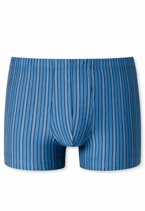 SCHIESSER 95/5 boxer (1-pack), heren short biologisch katoen strepen oceaanblauw