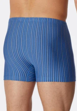 SCHIESSER 95/5 boxer (1-pack), heren short biologisch katoen strepen oceaanblauw