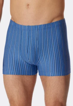 SCHIESSER 95/5 boxer (1-pack), heren short biologisch katoen strepen oceaanblauw