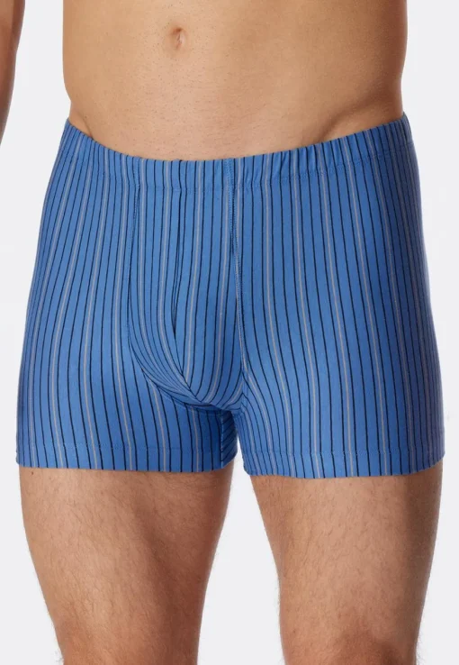 SCHIESSER 95/5 boxer (1-pack), heren short biologisch katoen strepen oceaanblauw