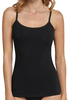 SCHIESSER 95/5 dames spaghetti top (1-pack), zwart
