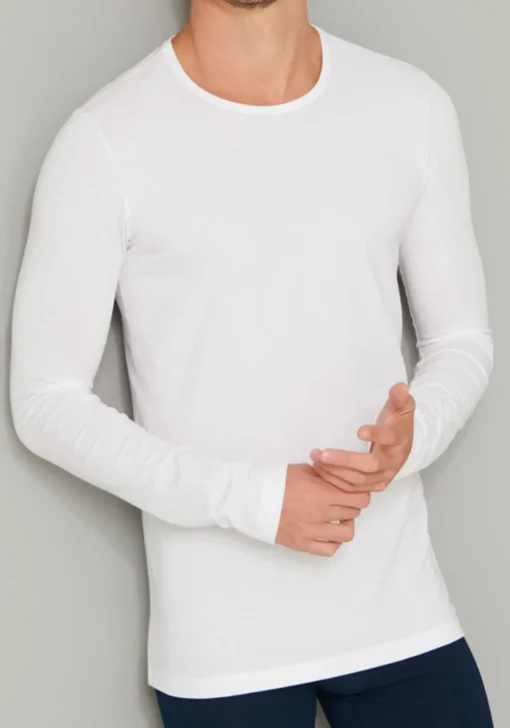 SCHIESSER 95/5 Originals T-shirt (1-pack), O-hals lange mouw, wit