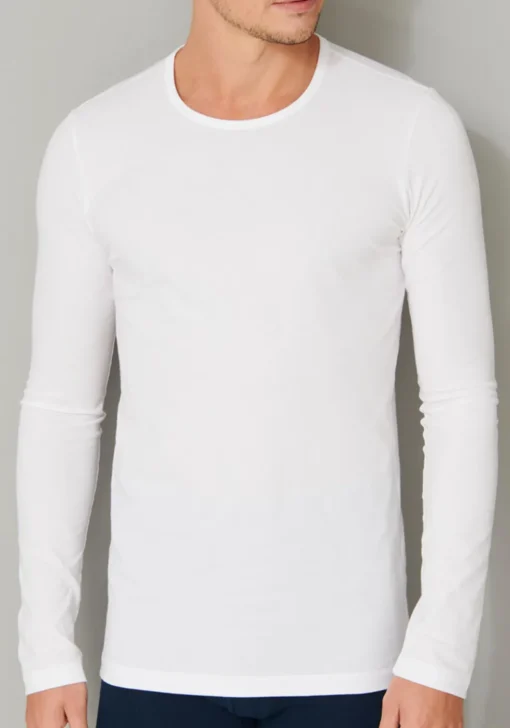 SCHIESSER 95/5 Originals T-shirt (1-pack), O-hals lange mouw, wit