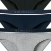 SCHIESSER 95/5 rioslips (3-pack), zwart, blauw en grijs