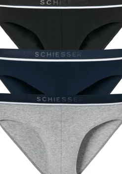SCHIESSER 95/5 rioslips (3-pack), zwart, blauw en grijs